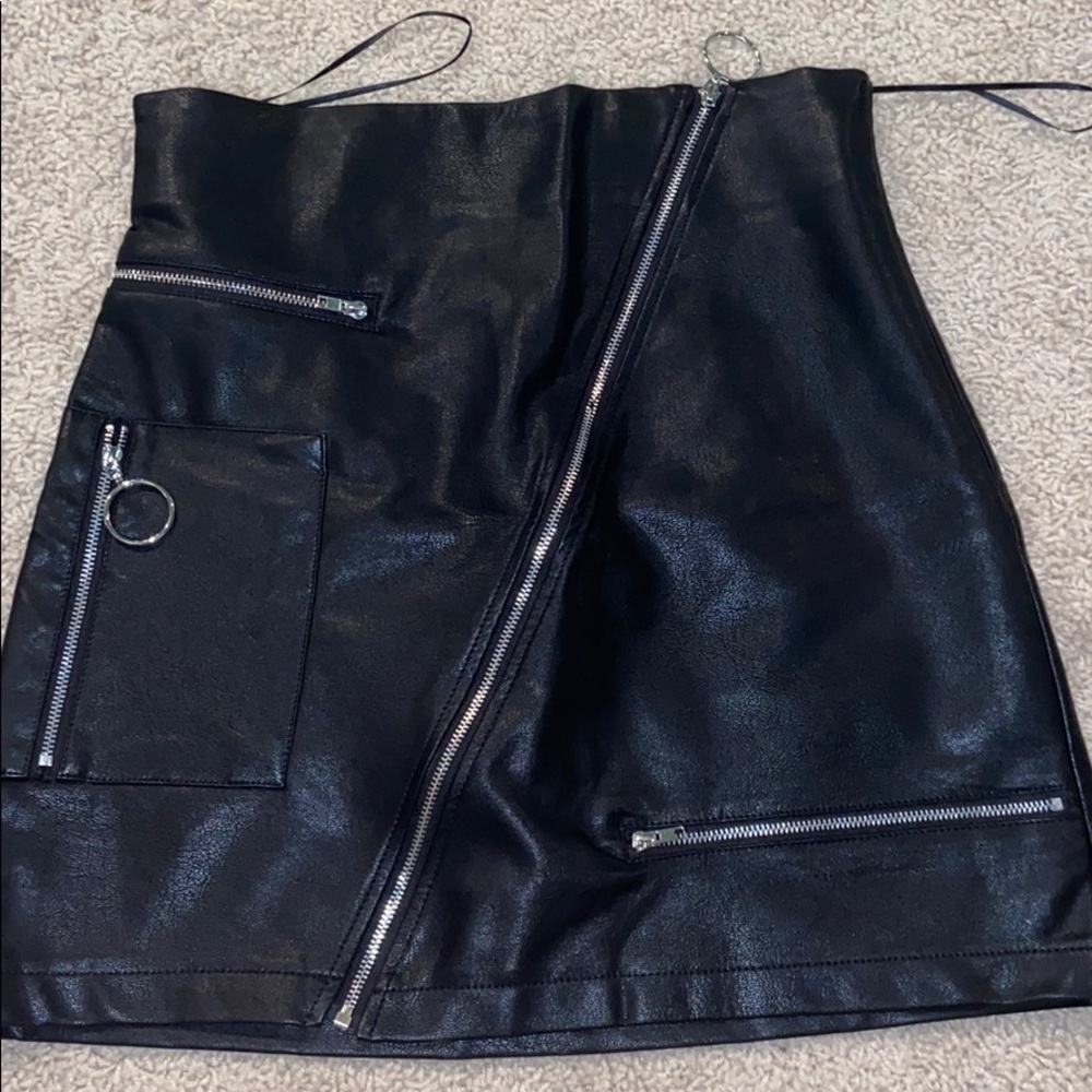 High waisted Leather Fashion Nova skirt
